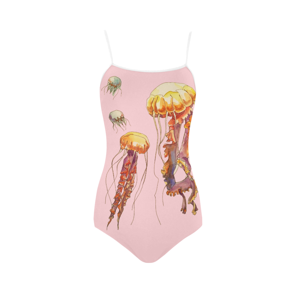 world of jellyfish Strap Swimsuit ( Model S05)