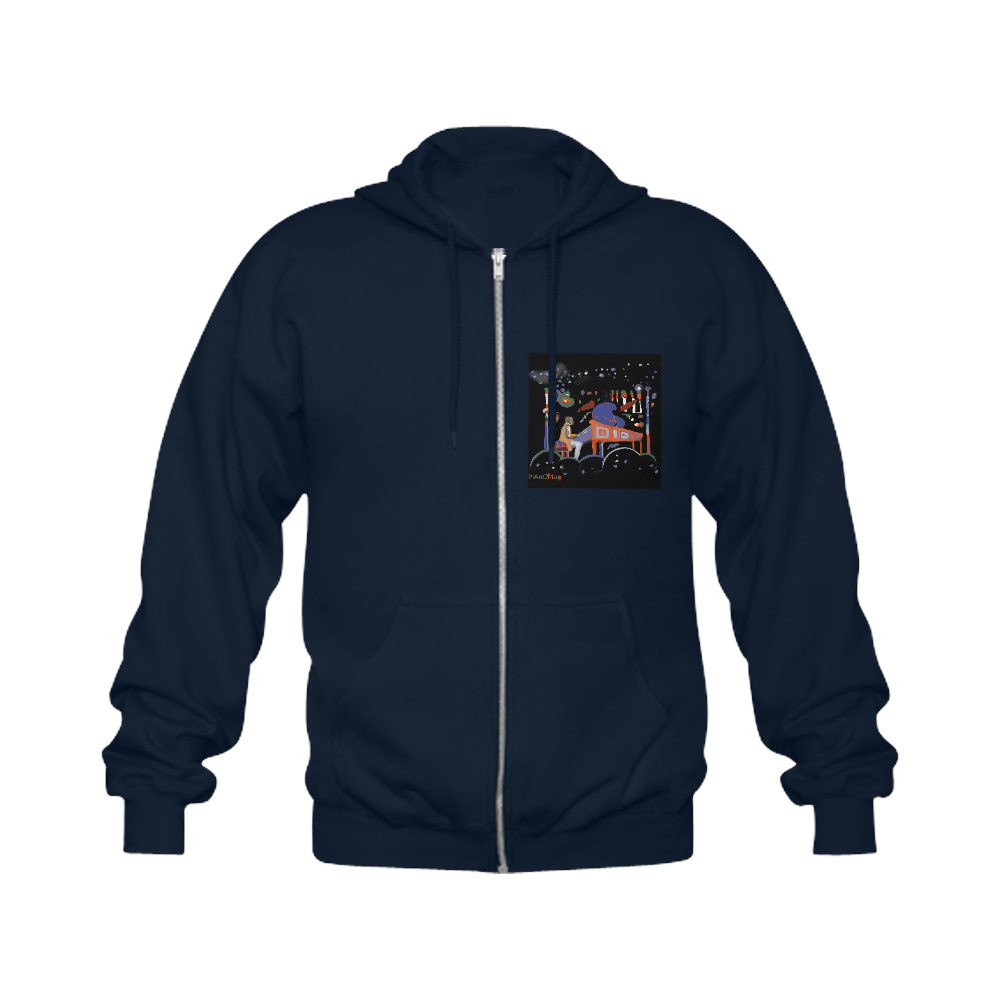 pianoman Gildan Full Zip Hooded Sweatshirt (Model H02)