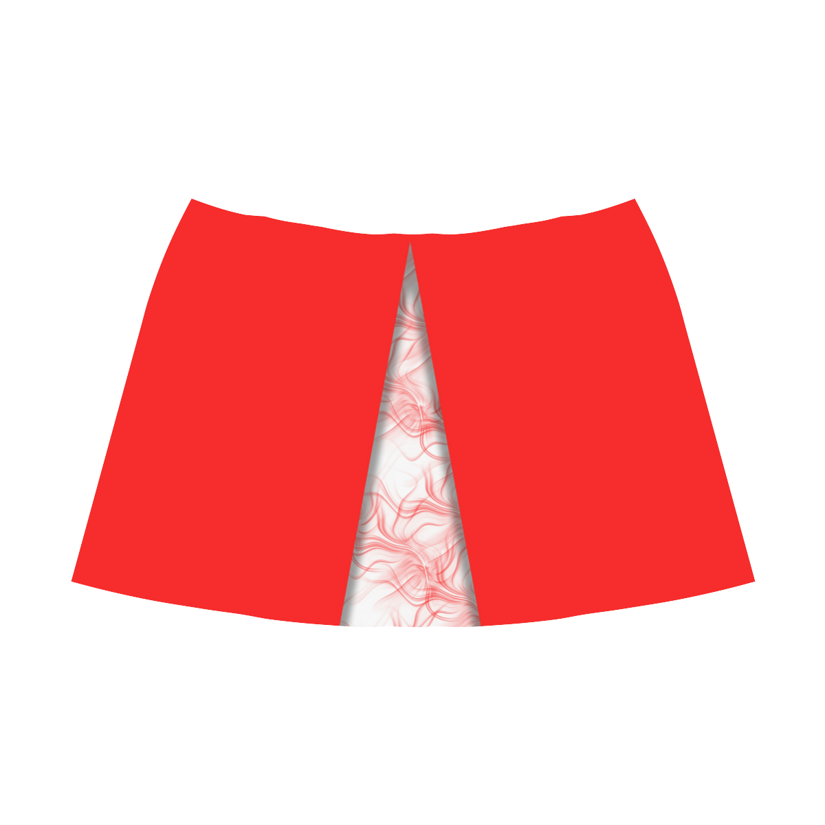 Smoke Red Flames Mnemosyne Women's Crepe Skirt (Model D16)