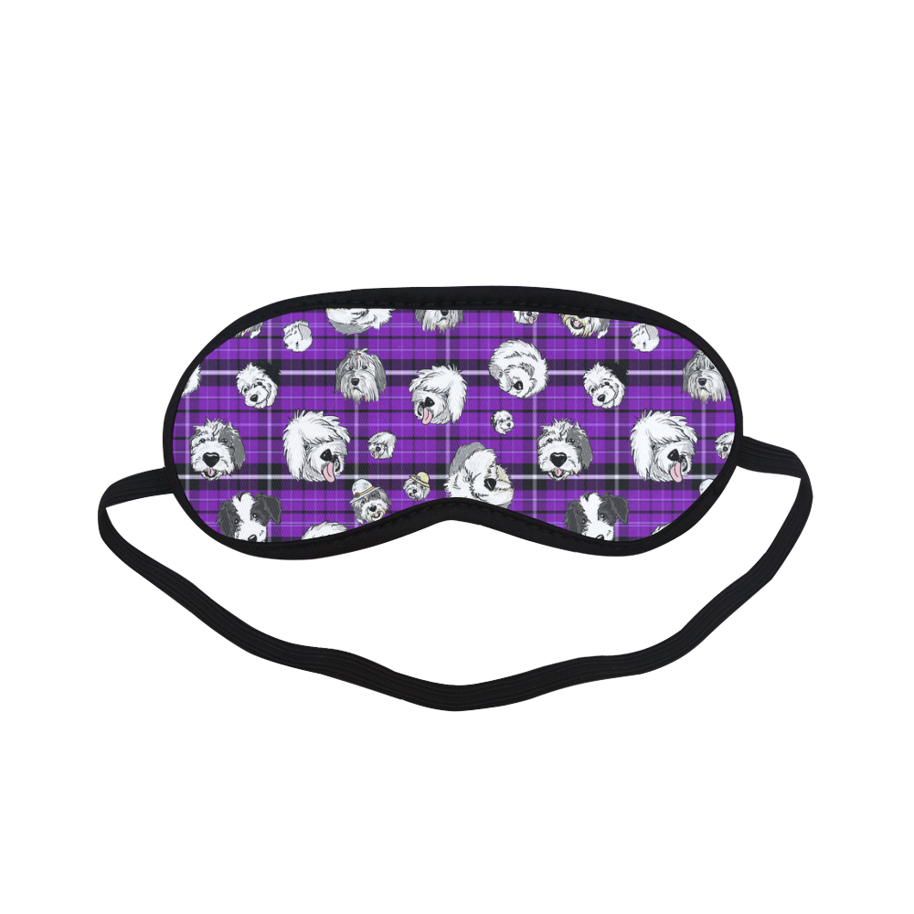 Plaid Sheepies-purple Sleeping Mask