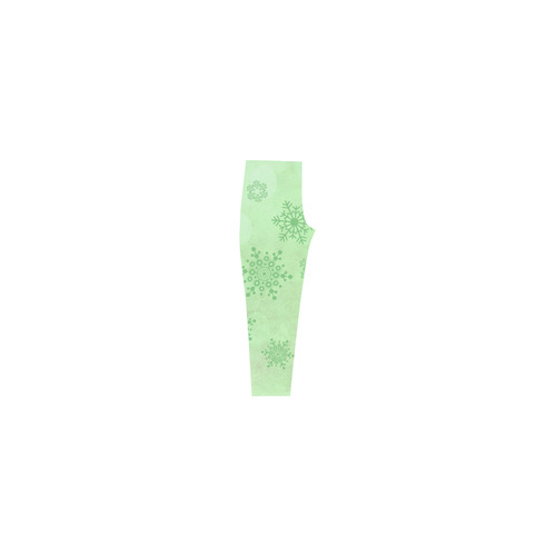 Winter bokeh, green Capri Legging (Model L02)