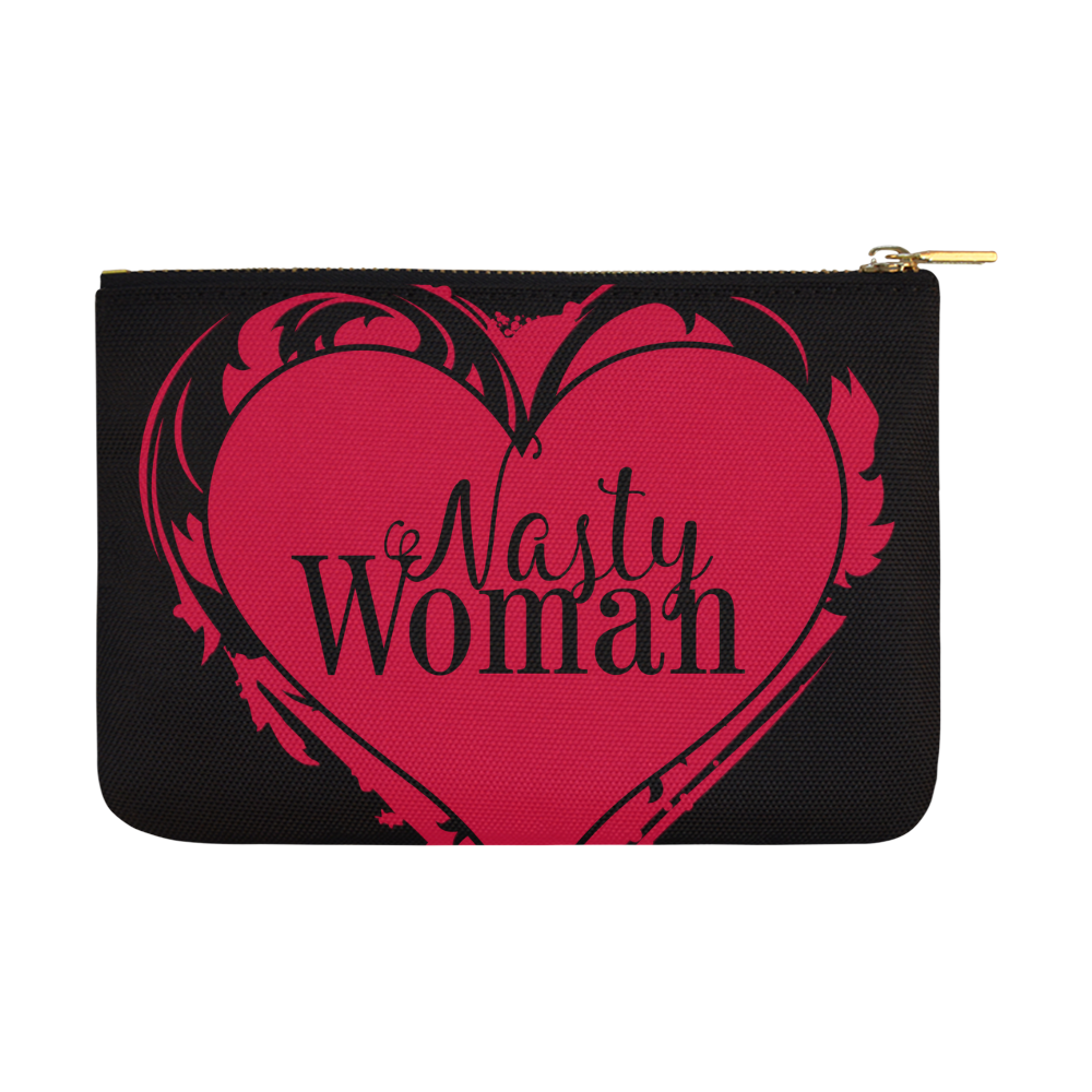 NASTY WOMAN ART HEART for powerwomen Carry-All Pouch 12.5''x8.5''