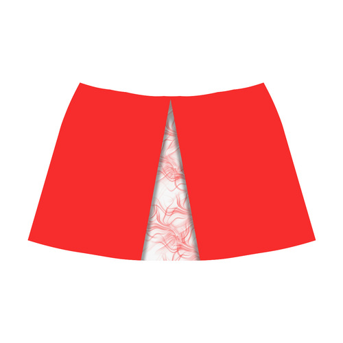 Smoke Red Flames Mnemosyne Women's Crepe Skirt (Model D16)