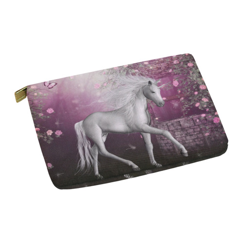 unicorn in a roses garden Carry-All Pouch 12.5''x8.5''