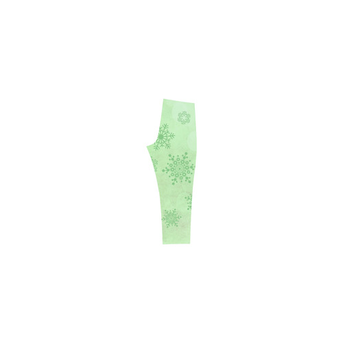 Winter bokeh, green Capri Legging (Model L02)