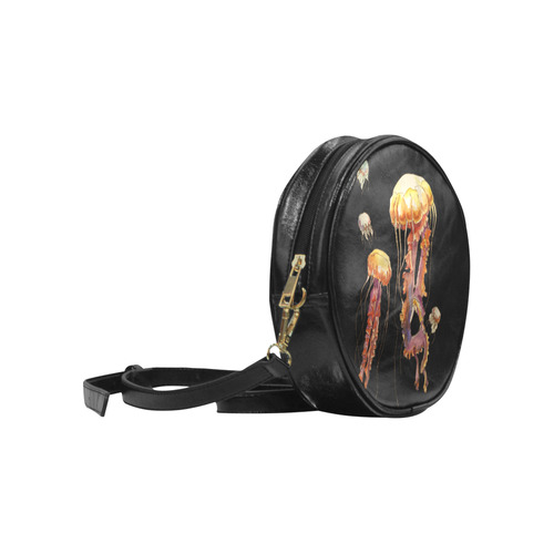 world of jellyfish Round Sling Bag (Model 1647)