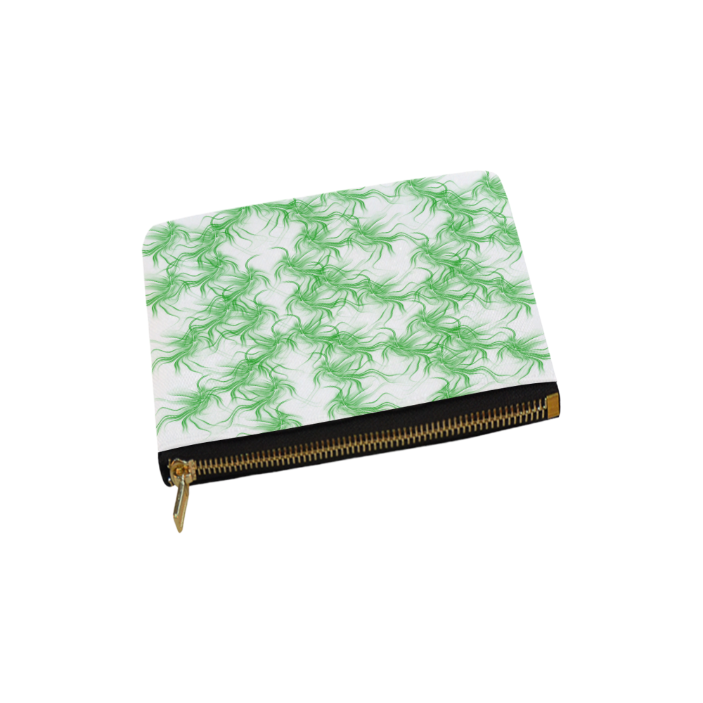 Smoke Green Flames Carry-All Pouch 6''x5''