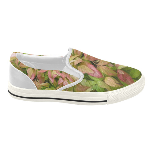 Pot full of colors, watercolors Women's Slip-on Canvas Shoes (Model 019)