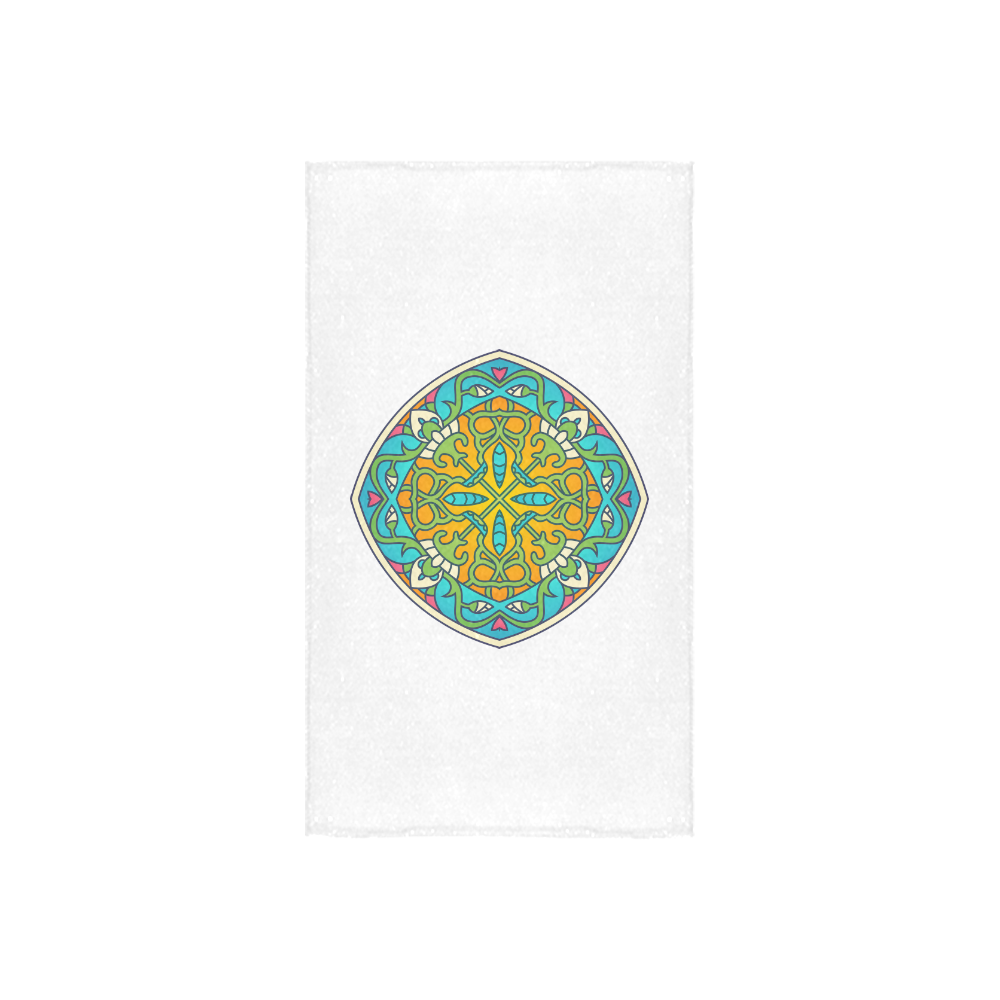 Original vintage designers luxury towel with Mandala art. New in shop Custom Towel 16"x28"