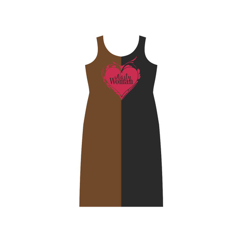 NASTY WOMAN ART HEART for powerwomen Phaedra Sleeveless Open Fork Long Dress (Model D08)
