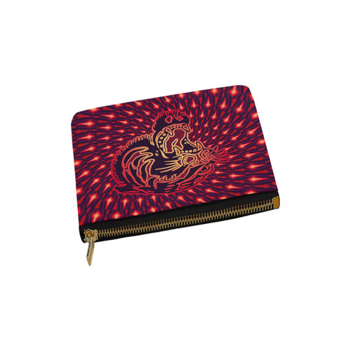 Roaring TIGER TATTOO Red Black EXPLOSION Carry-All Pouch 6''x5''