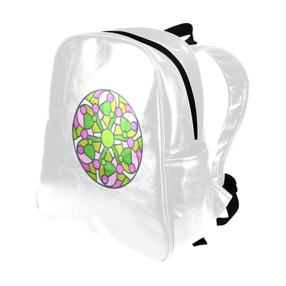 New designers original bag available in Shop : luxury art collection with Glass mandala art. New edi Multi-Pockets Backpack (Model 1636)
