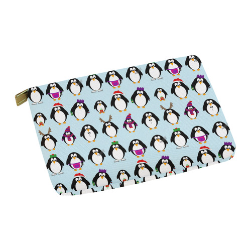 Christmas Party Penguins Carry-All Pouch 12.5''x8.5''