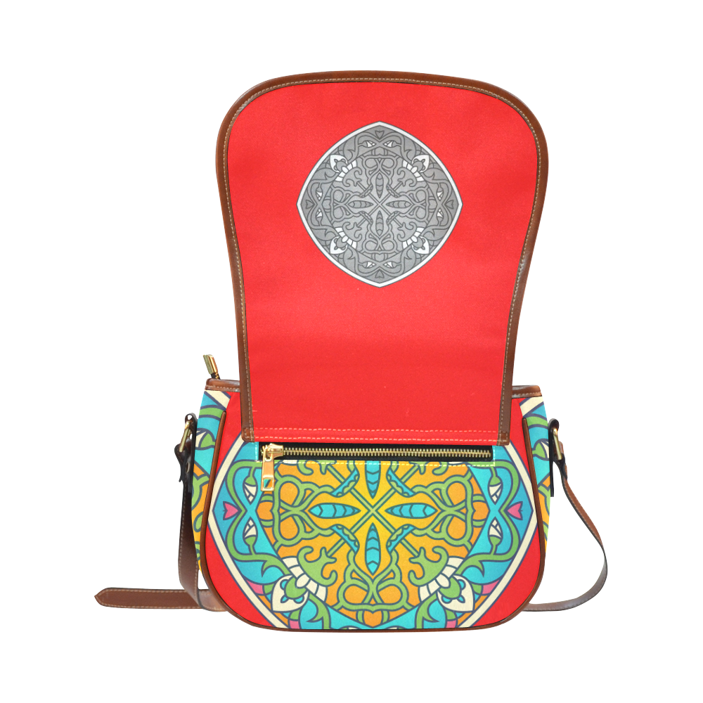 Enjoy our latest fashion designers bags Collection. Art style, for young girls. Enjoy mandala art! Saddle Bag/Large (Model 1649)
