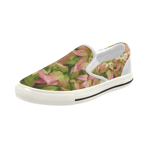 Pot full of colors, watercolors Women's Slip-on Canvas Shoes (Model 019)