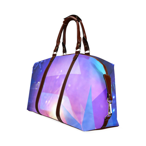 Purple Abstract Triangles Classic Travel Bag (Model 1643) Remake