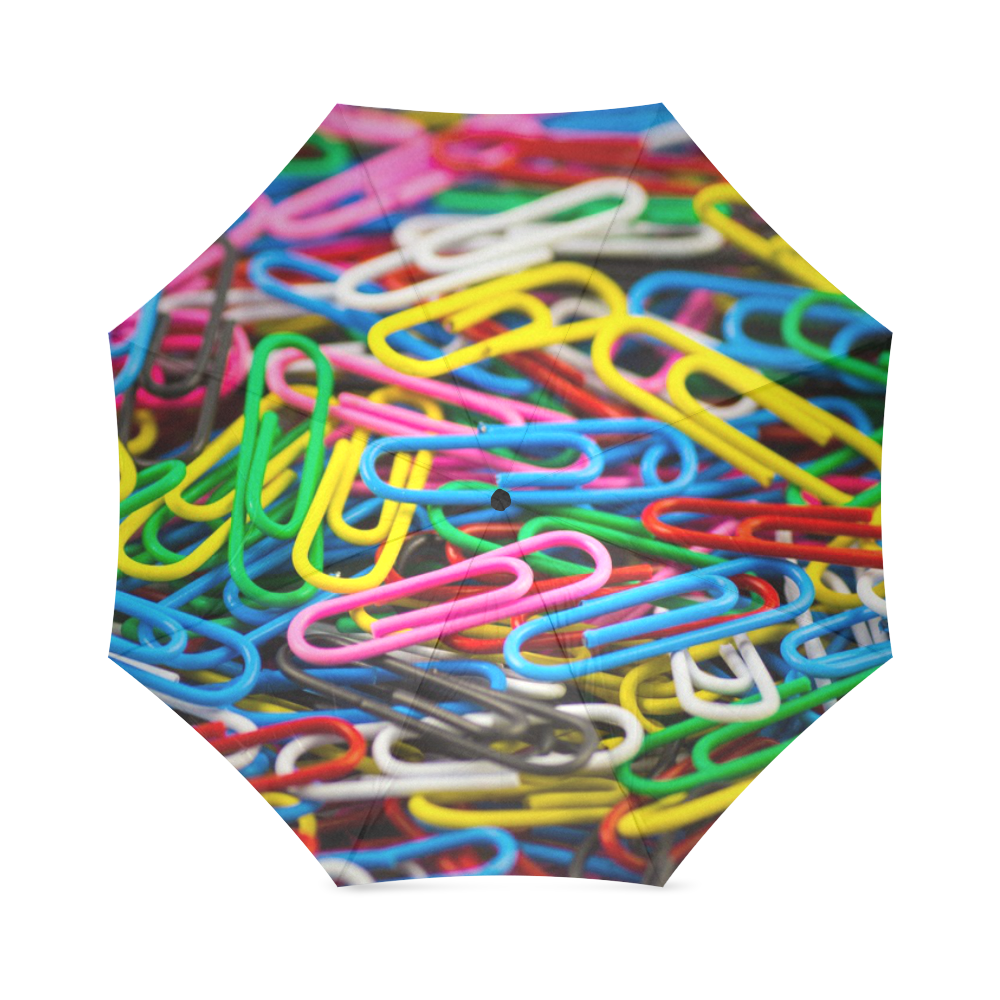 Colorful Paper Clips Foldable Umbrella (Model U01)