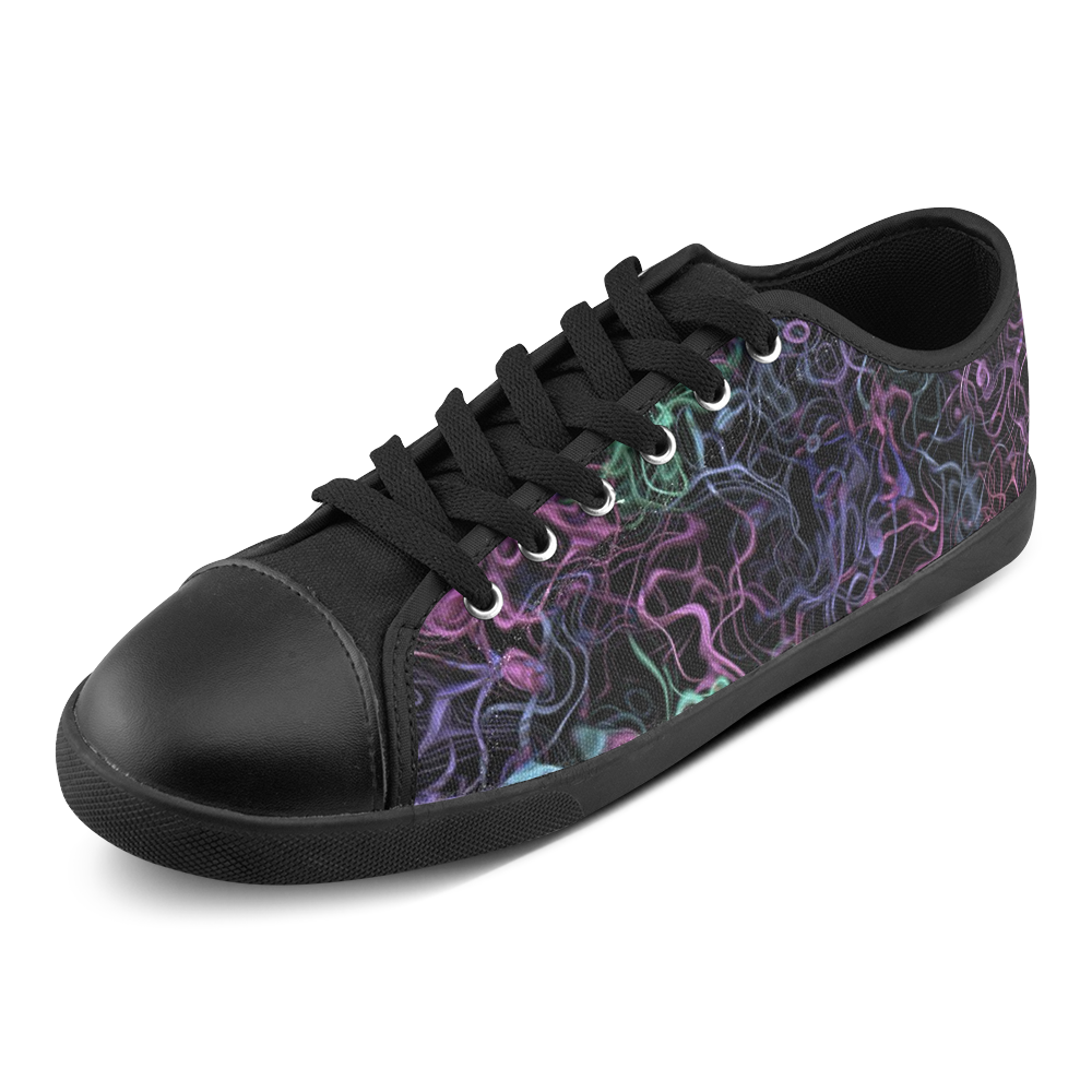 abstract fibers 2 Canvas Shoes for Women/Large Size (Model 016)