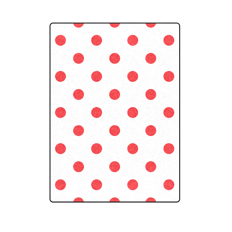 New blanket! Vintage dots original version : red and white 60s inspired art Collection Blanket 58"x80"