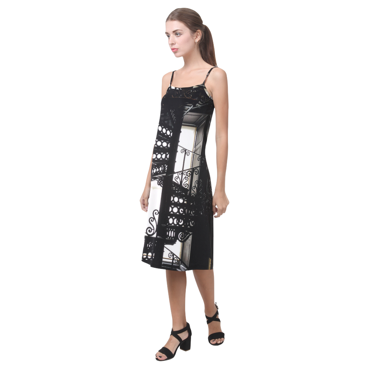 Trinity Collage Alcestis Slip Dress (Model D05) | ID: D1003444