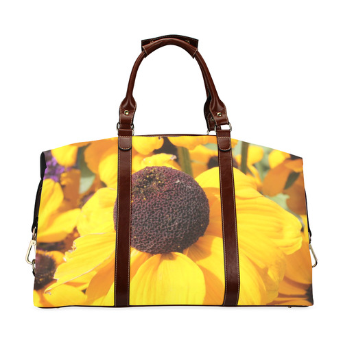 Yellow Flowers Classic Travel Bag (Model 1643) Remake