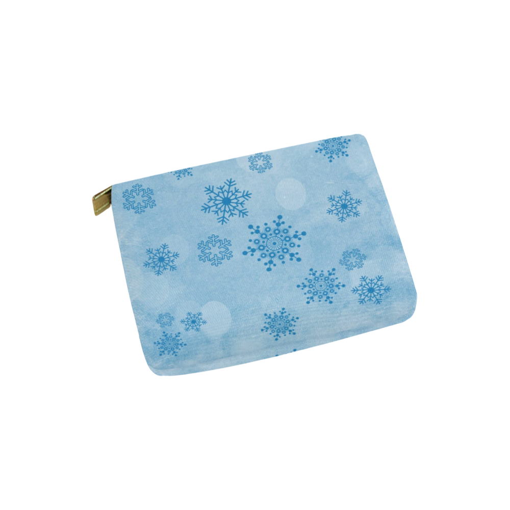 Winter bokeh, blue Carry-All Pouch 6''x5''