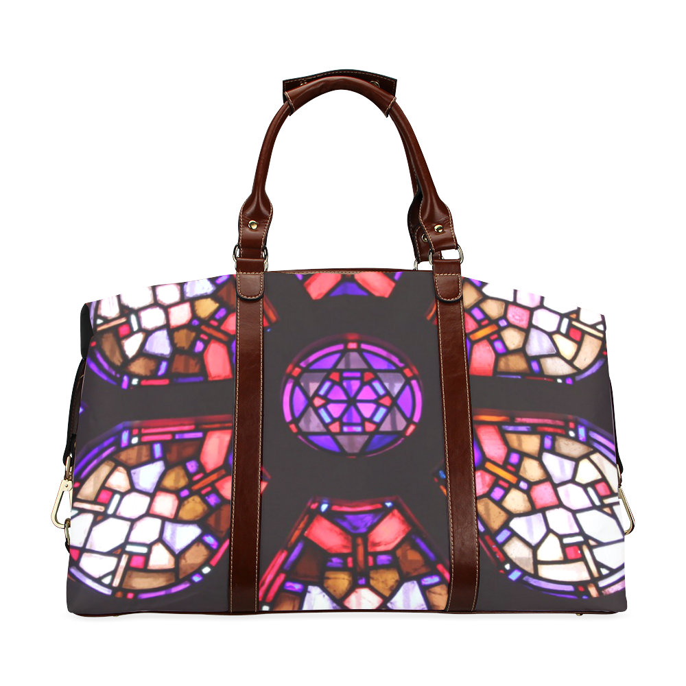 Purple Rosary Window Mandala Classic Travel Bag (Model 1643) Remake