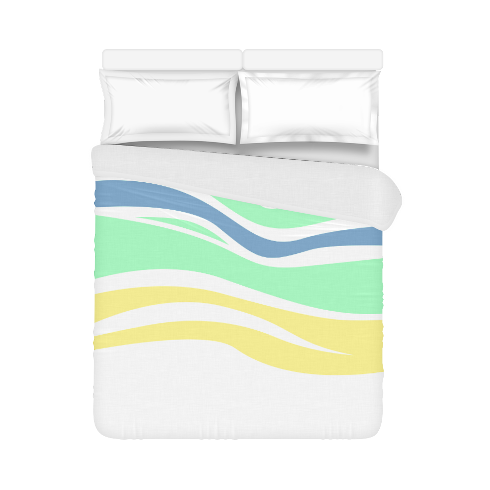 New blanket available : With rainbow effect / green, blue, yellow. Designers collection for bedroom Duvet Cover 86"x70" ( All-over-print)