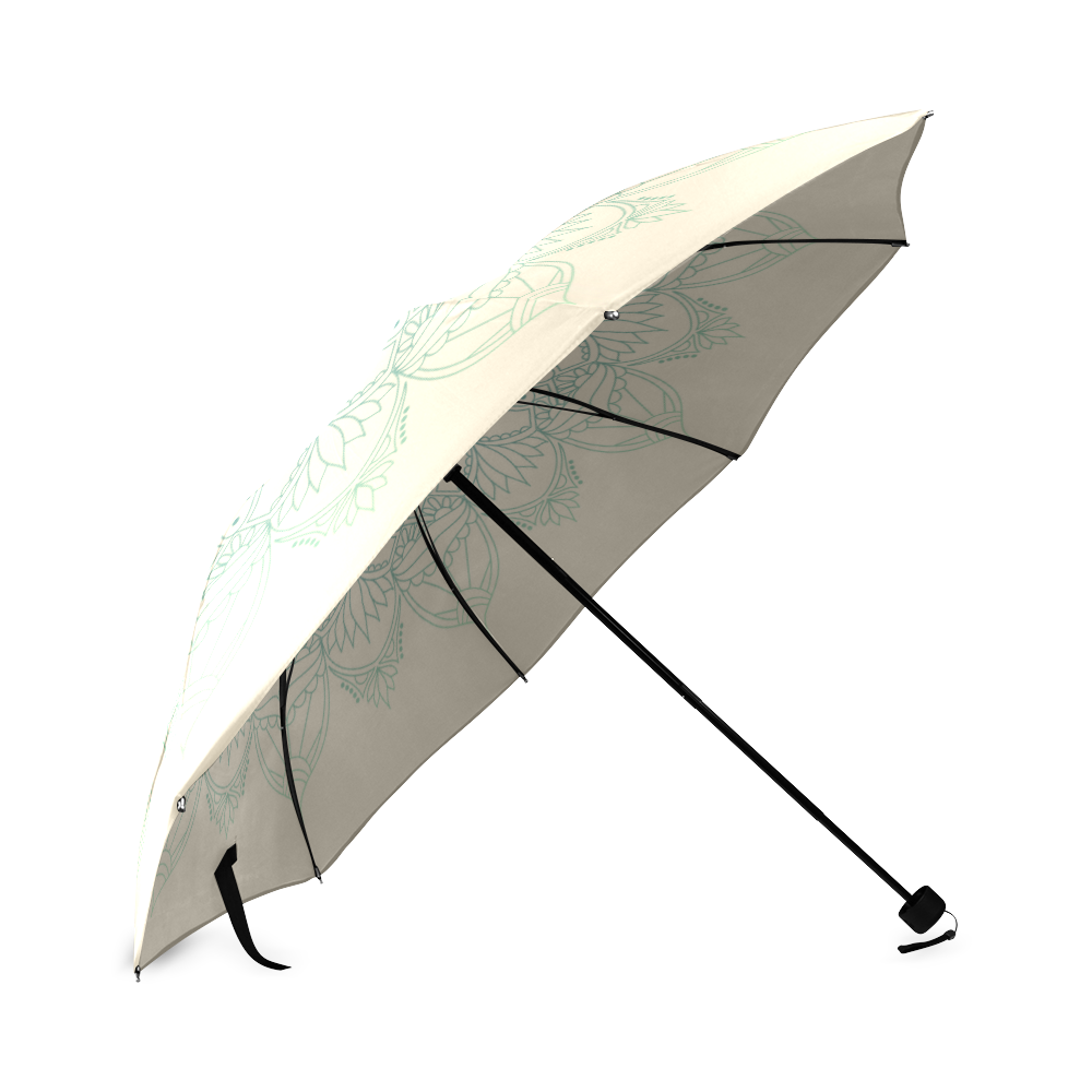 ZVM0001 blue green holistic mandala Foldable Umbrella (Model U01)