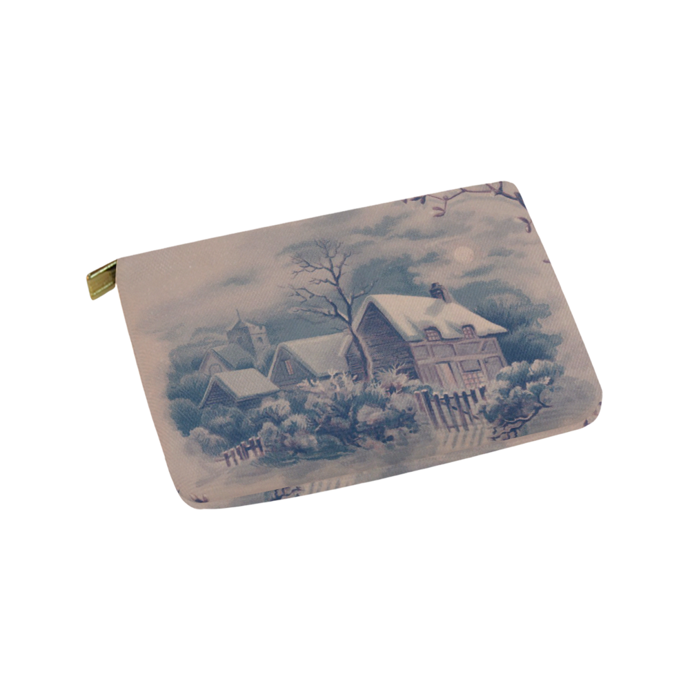 winter scene C Carry-All Pouch 9.5''x6''