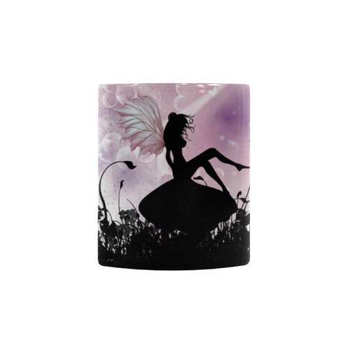 Pink Fairy Silhouette with bubbles Custom Morphing Mug
