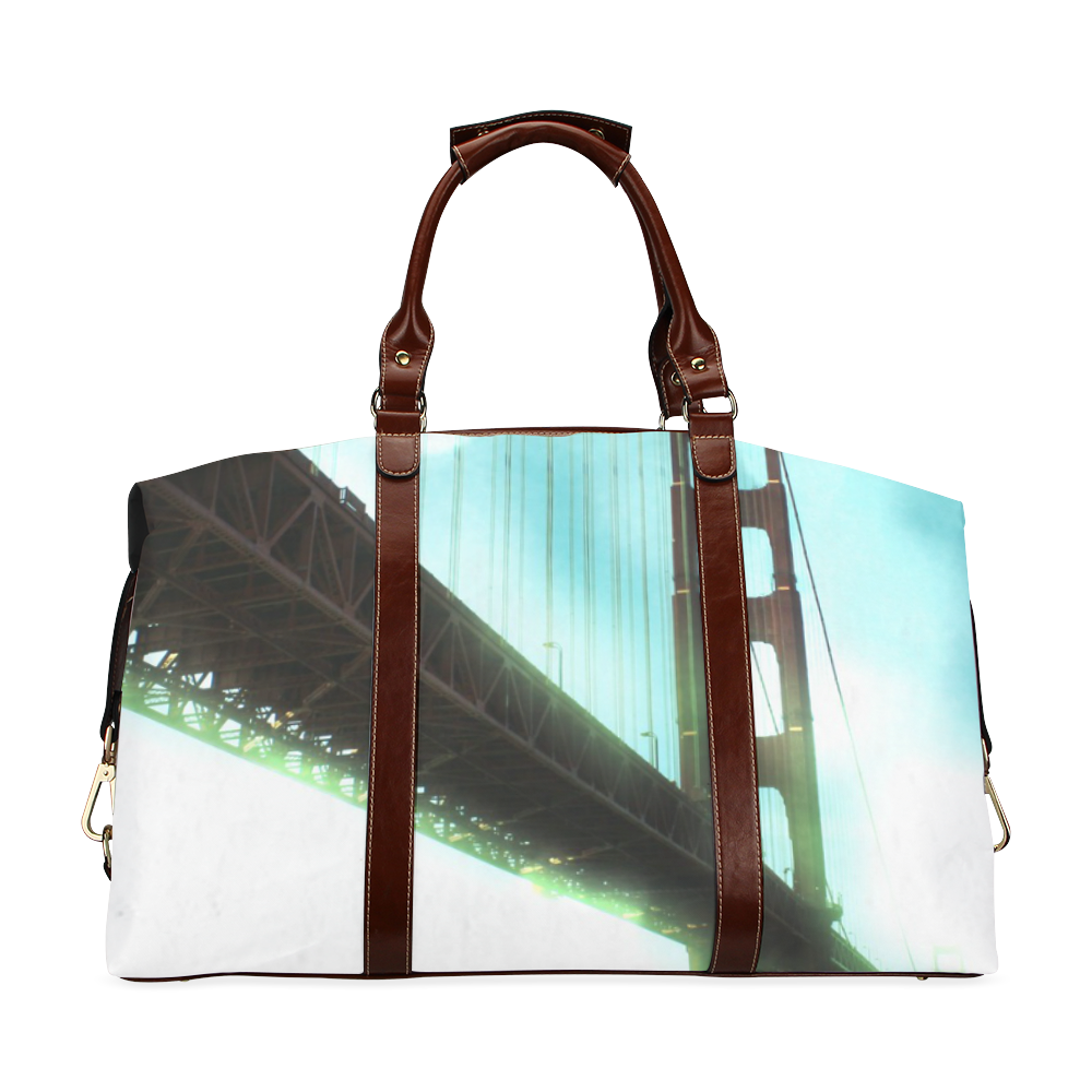 Green Bokeh Golden Gate Bridge Classic Travel Bag (Model 1643) Remake