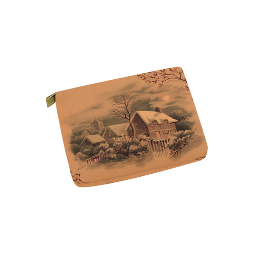 winter scene B Carry-All Pouch 6''x5''