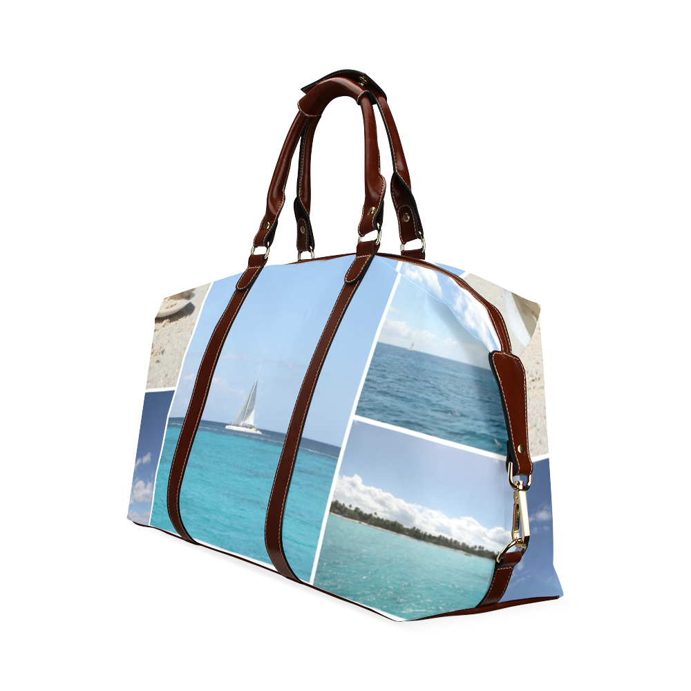 Isla Saona Caribbean Photo Collage Classic Travel Bag (Model 1643) Remake