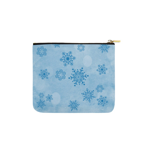 Winter bokeh, blue Carry-All Pouch 6''x5''
