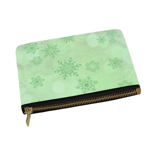 Winter bokeh, green Carry-All Pouch 12.5''x8.5''