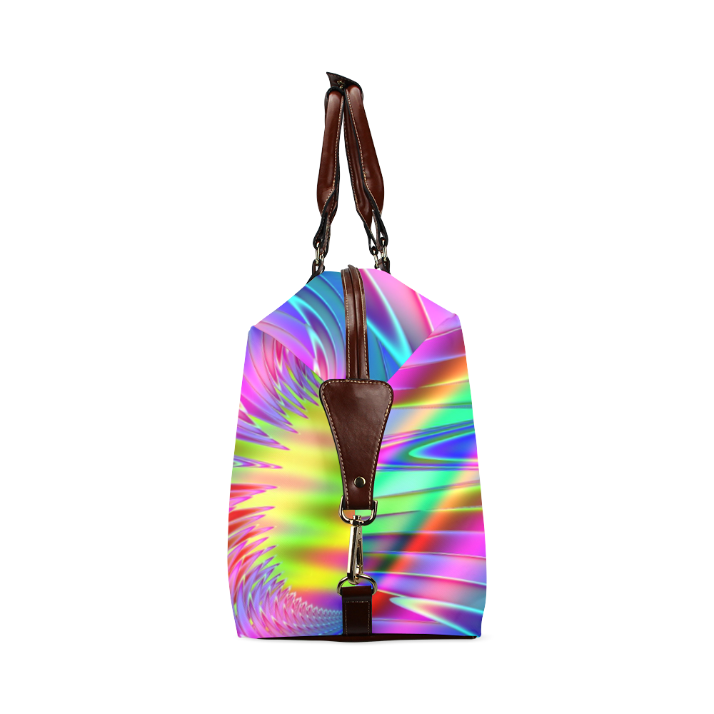 Rainbow Splash Fractal Classic Travel Bag (Model 1643) Remake