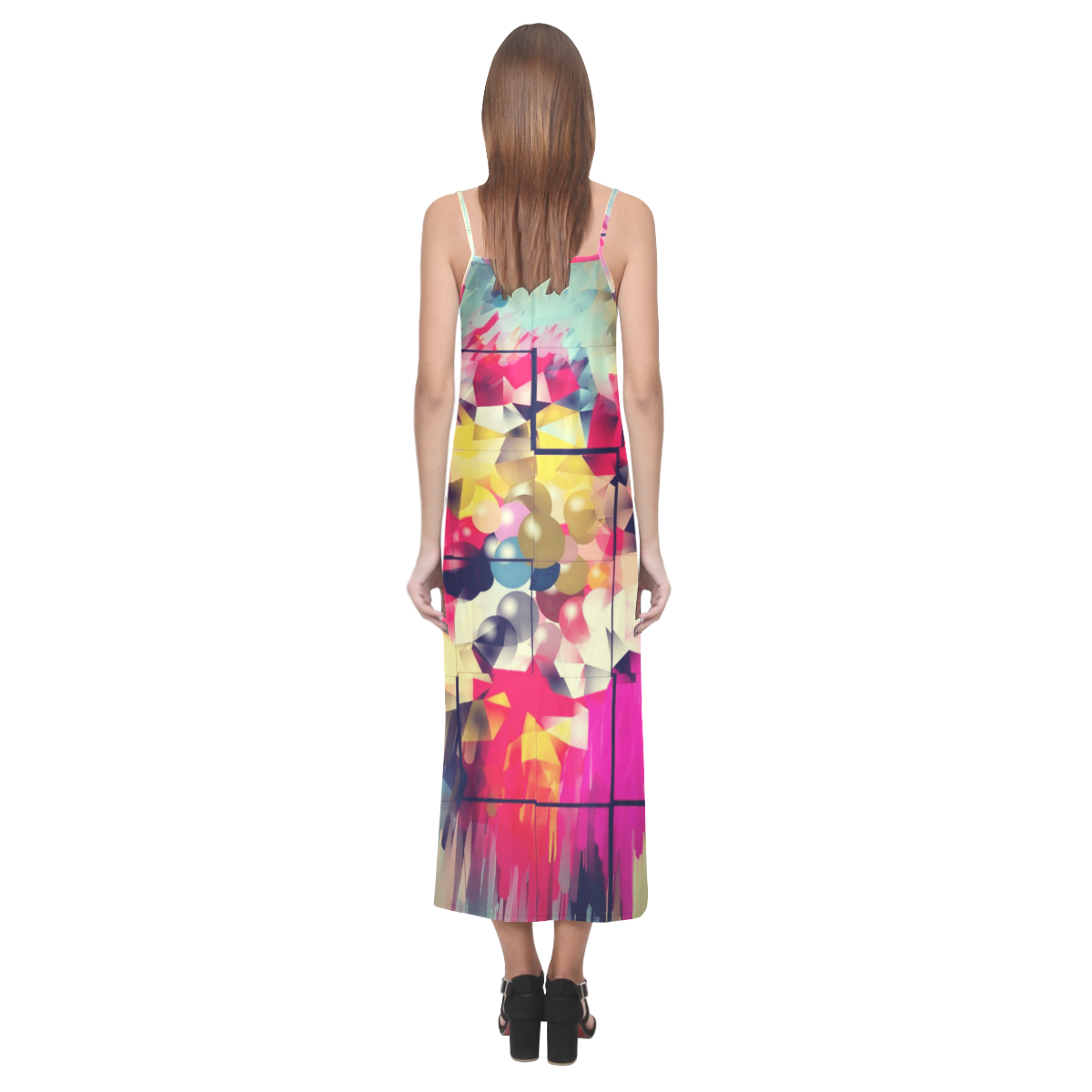 New World by Artdream V-Neck Open Fork Long Dress(Model D18)