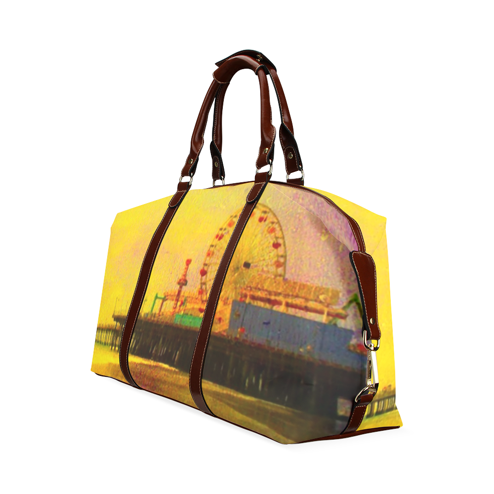 Yellow Purple Santa Monica Pier Classic Travel Bag (Model 1643) Remake