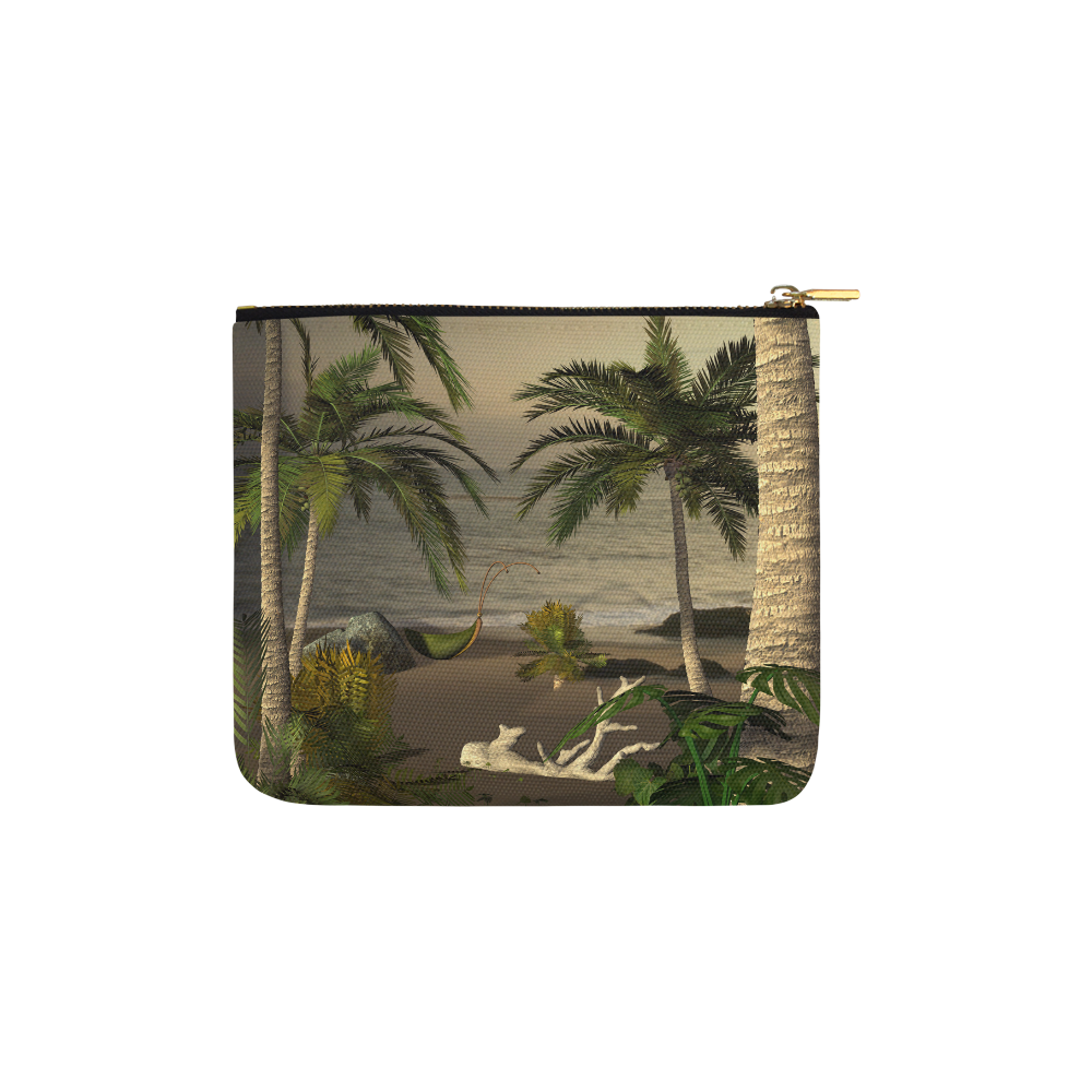 Sunset over the beach Carry-All Pouch 6''x5''