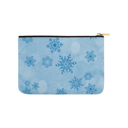 Winter bokeh, blue Carry-All Pouch 9.5''x6''