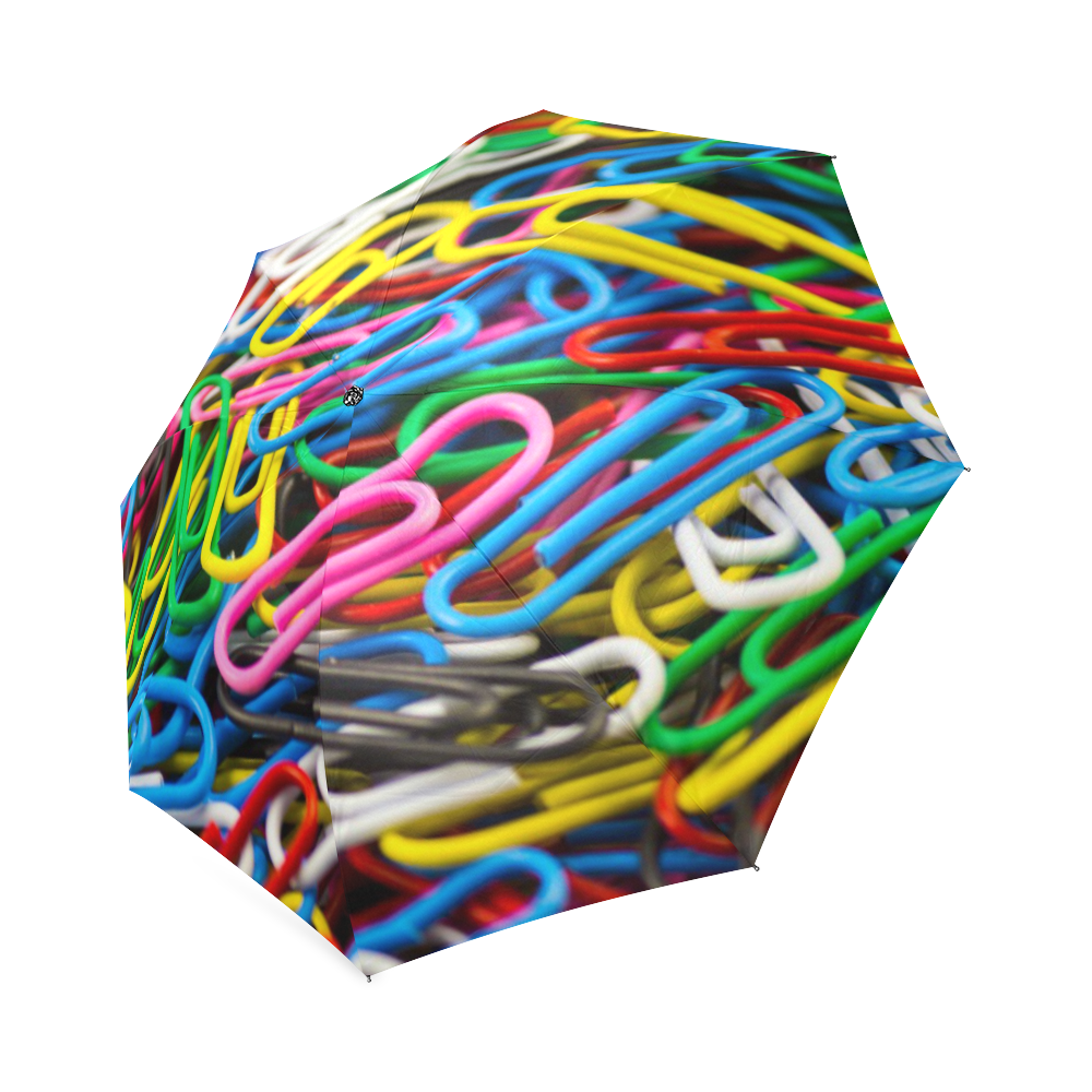 Colorful Paper Clips Foldable Umbrella (Model U01)