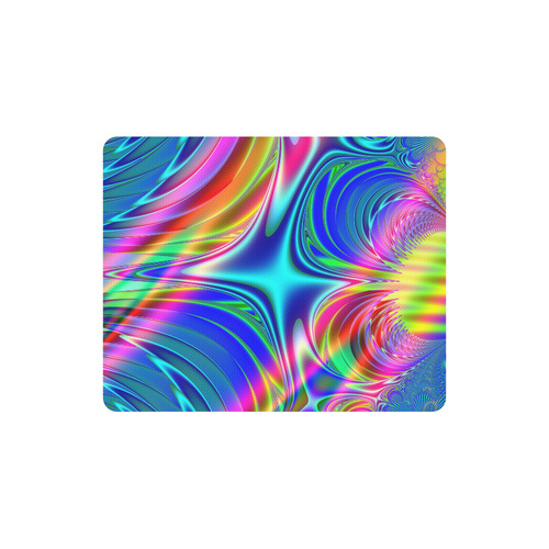 Rainbow Splash Fractal Rectangle Mousepad
