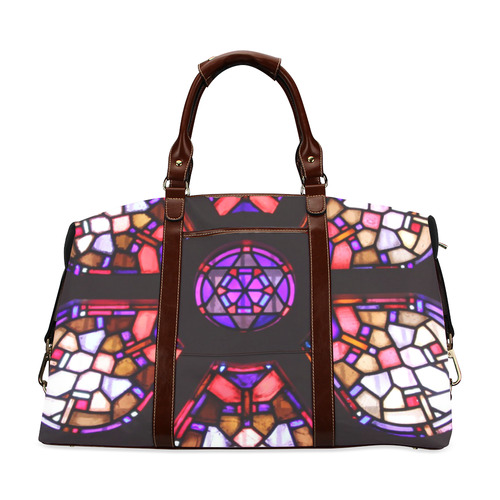 Purple Rosary Window Mandala Classic Travel Bag (Model 1643) Remake