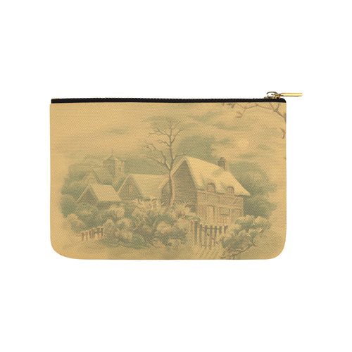 winter scene D Carry-All Pouch 9.5''x6''