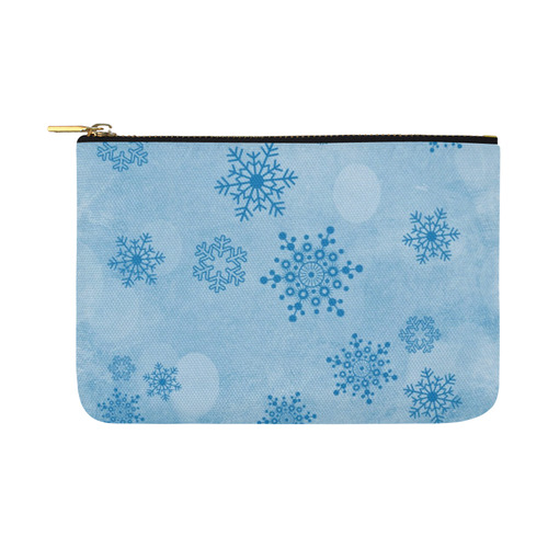 Winter bokeh, blue Carry-All Pouch 12.5''x8.5''