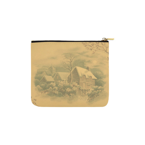winter scene D Carry-All Pouch 6''x5''