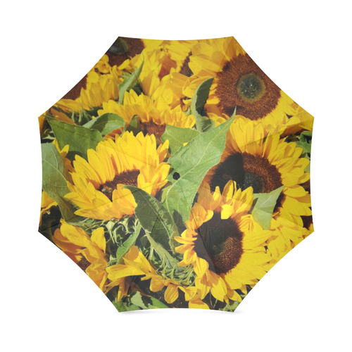 Yellow Sunflowers Foldable Umbrella (Model U01)