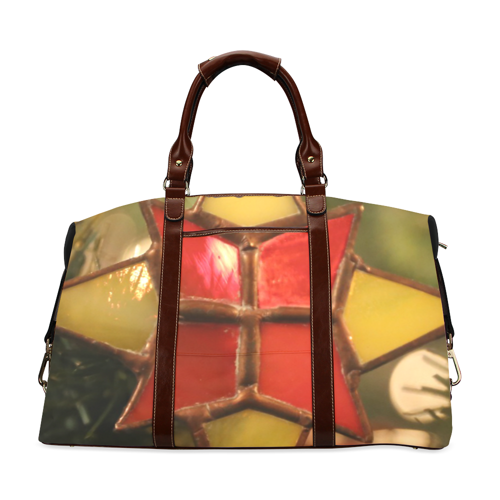 Vintage Christmas Star Ornament Classic Travel Bag (Model 1643) Remake