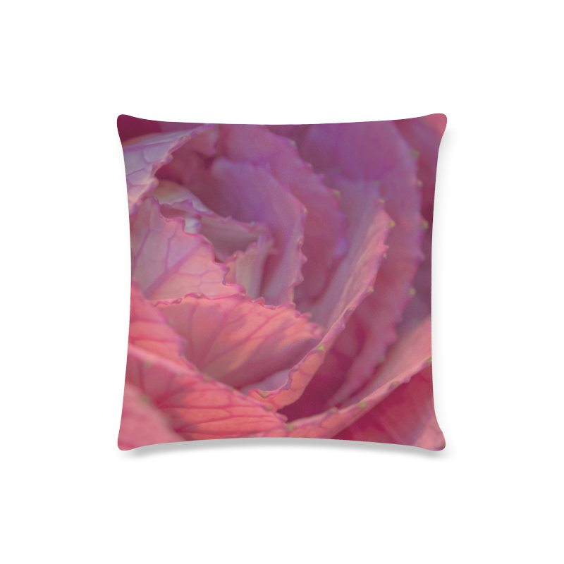 Ornamental Pink Custom Zippered Pillow Case 16"x16"(Twin Sides)
